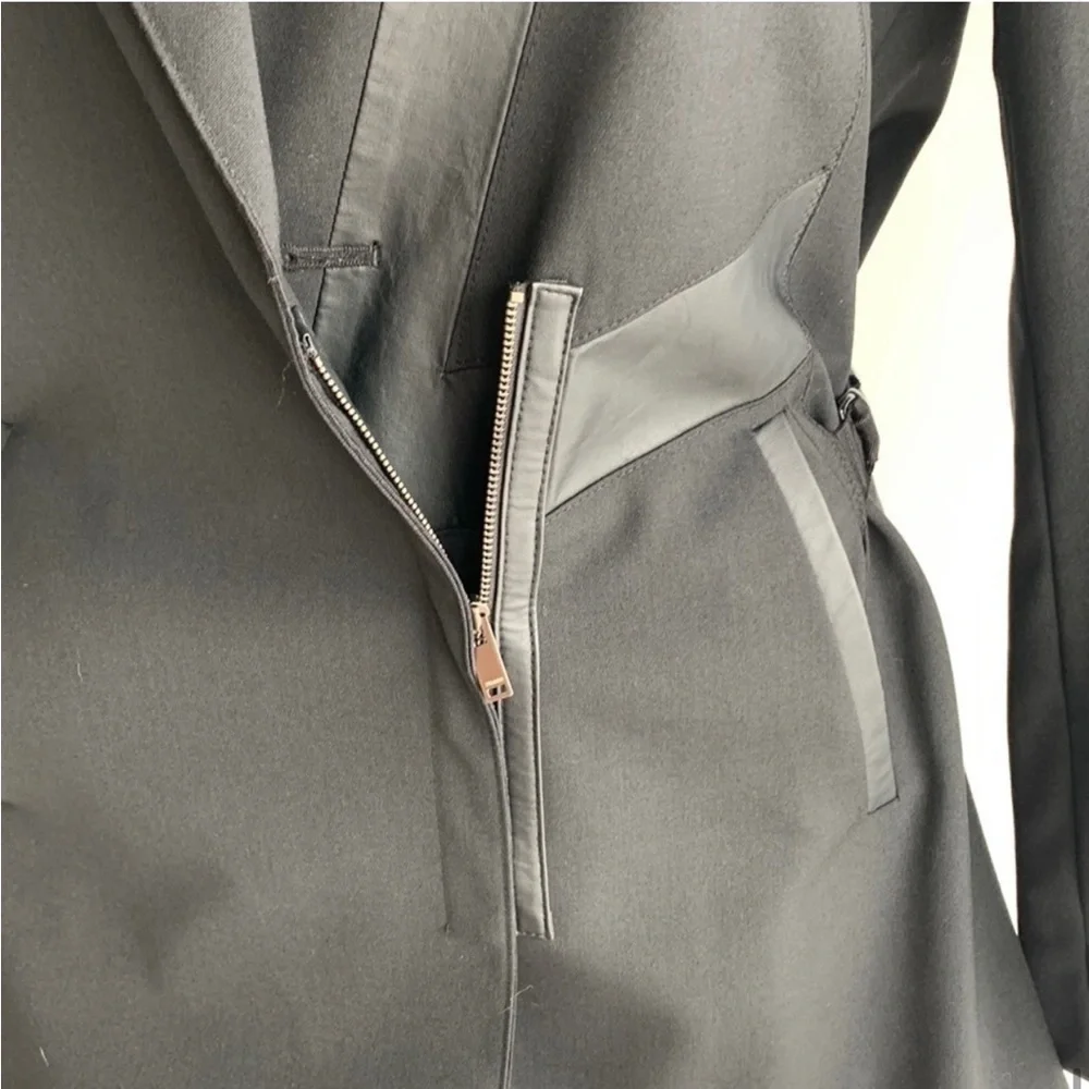 D’deMoo black women’s tuxedo jacket blazer, zipper closure, size S - Picture 11 of 16
